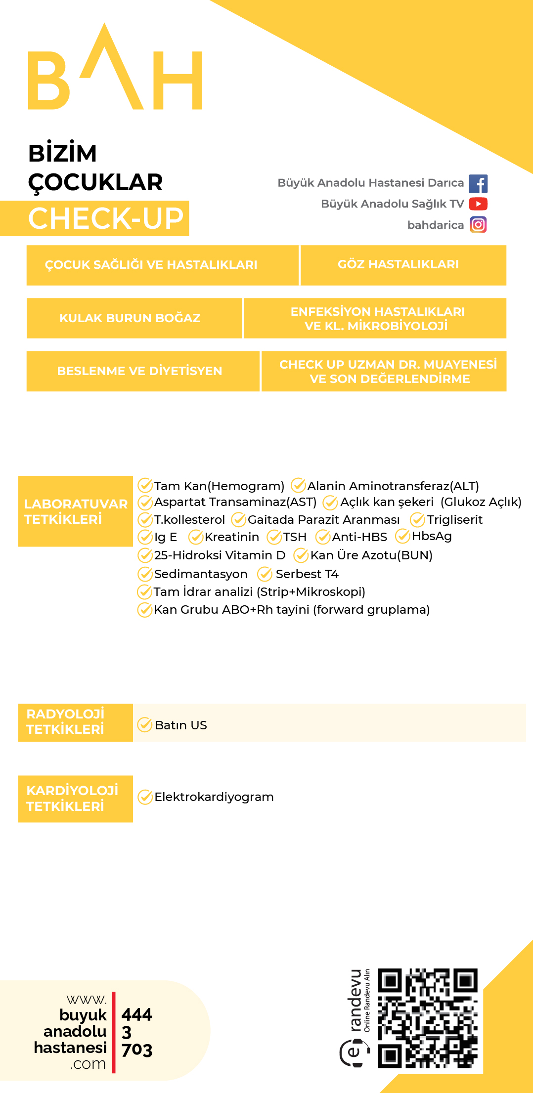 Bizim Çocuklar Check-Up Paketi