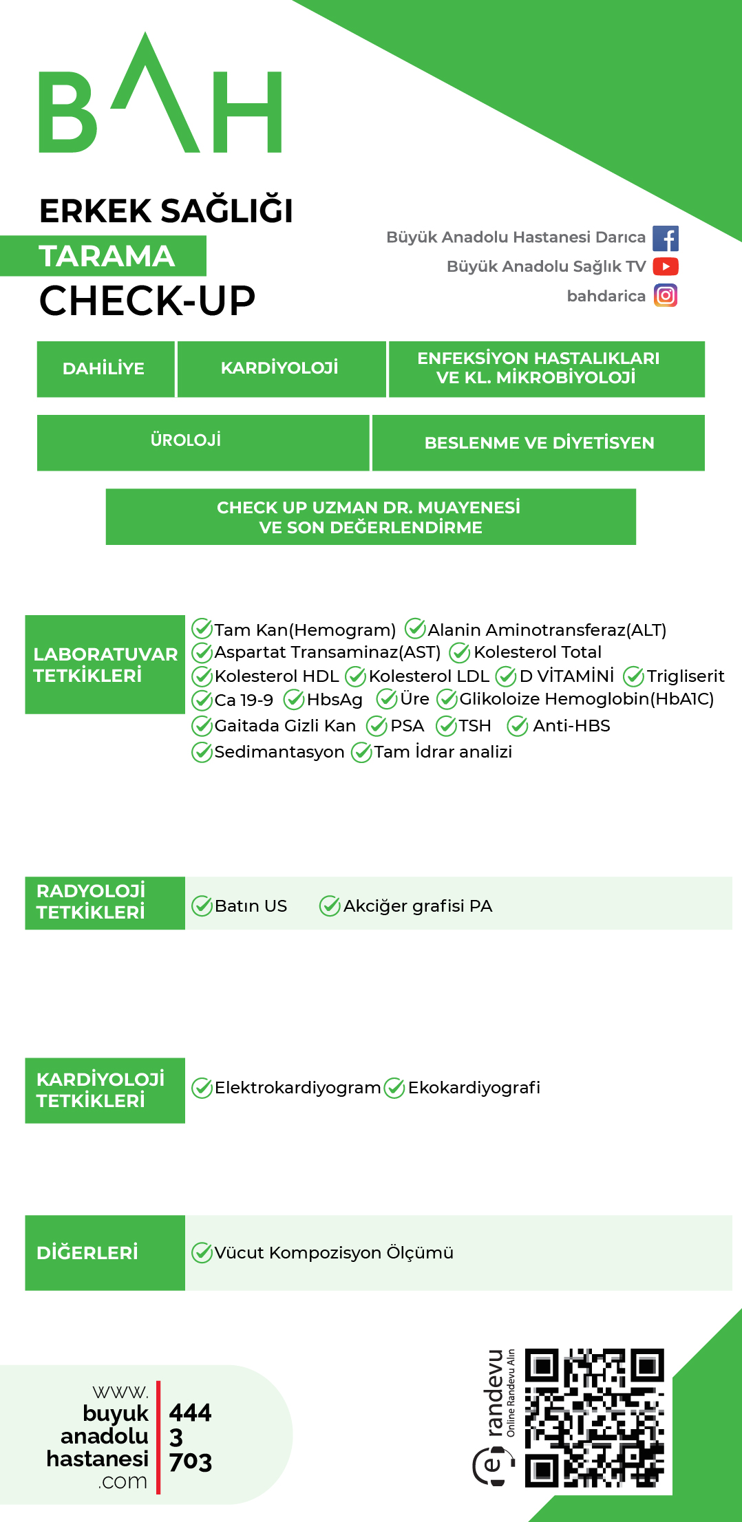 Erkek Sağlığı Tarama Paketi